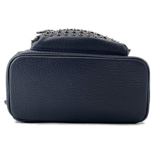 Load image into Gallery viewer, MCM Studded Backpack Navy Leather
