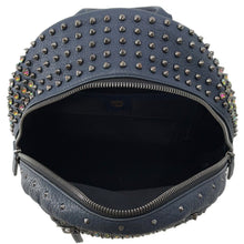 Load image into Gallery viewer, MCM Studded Backpack Navy Leather
