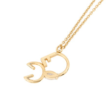 将图像加载到图库查看器中，FENDI Necklace Gold8AK137 Gold Plated Rhinestone
