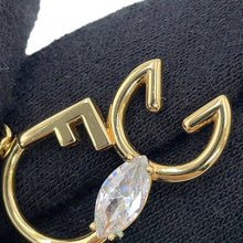 将图像加载到图库查看器中，FENDI Necklace Gold8AK137 Gold Plated Rhinestone
