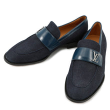 Load image into Gallery viewer, LOUIS VUITTON Saint Germain Line Loafers Navy Denim Size 6
