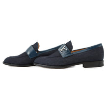 Load image into Gallery viewer, LOUIS VUITTON Saint Germain Line Loafers Navy Denim Size 6

