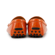 将图像加载到图库查看器中，LOUIS VUITTON Hockenheim Line Driving Shoes Orange Croco embossed leather Size 6.5
