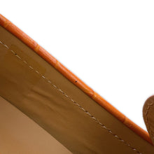 将图像加载到图库查看器中，LOUIS VUITTON Hockenheim Line Driving Shoes Orange Croco embossed leather Size 6.5
