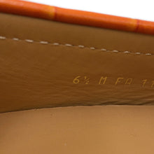 将图像加载到图库查看器中，LOUIS VUITTON Hockenheim Line Driving Shoes Orange Croco embossed leather Size 6.5
