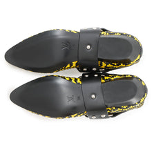 Load image into Gallery viewer, LOUIS VUITTON ★Rhapsody Line EncreBoots Black/Yellow Leather Size 36
