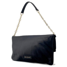 将图像加载到图库查看器中，BVLGARI ★Leoni 2WAYBag Black Satin
