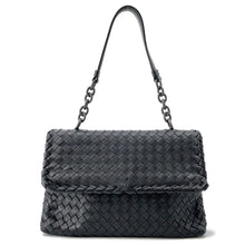 Load image into Gallery viewer, Bottega Veneta ChainShoulder Bag Black INTRECCIATOLeather
