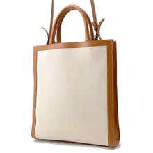 将图像加载到图库查看器中，CELINE Vertical hippopotamus Natural/Tan192082 Canvas Leather Size Small
