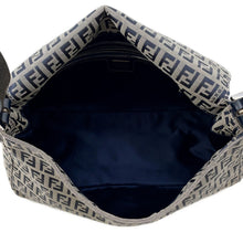 Load image into Gallery viewer, FENDI ZucchinoPattern Mamma bucket Gray/Navy26325 Canvas Leather
