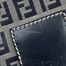 Load image into Gallery viewer, FENDI ZucchinoPattern Mamma bucket Gray/Navy26325 Canvas Leather
