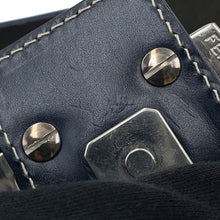 Load image into Gallery viewer, FENDI ZucchinoPattern Mamma bucket Gray/Navy26325 Canvas Leather
