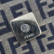Load image into Gallery viewer, FENDI ZucchinoPattern Mamma bucket Gray/Navy26325 Canvas Leather
