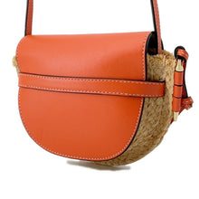Load image into Gallery viewer, LOEWE Gate Shoulder Beige/Orange329.13.U62 Raffia Leather Size Mini

