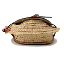 Load image into Gallery viewer, LOEWE Gate Shoulder Beige/Orange329.13.U62 Raffia Leather Size Mini
