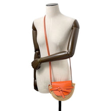 Load image into Gallery viewer, LOEWE Gate Shoulder Beige/Orange329.13.U62 Raffia Leather Size Mini
