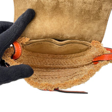 将图像加载到图库查看器中，LOEWE ★Gate Shoulder Beige/Orange329.13.U62 Raffia Leather Size Mini
