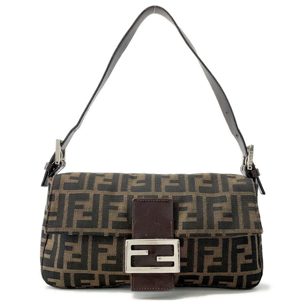 FENDI Zucca Pattern Mamma Bucket Brown33492 Canvas Leather