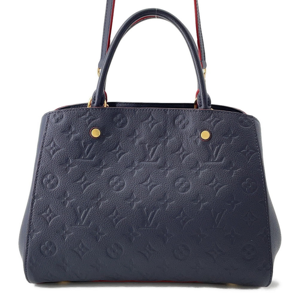 LOUIS VUITTON Montaigne Marine RougeM42746 Monogram Empreinte Leather Size MM
