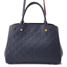 将图像加载到图库查看器中，LOUIS VUITTON Montaigne Marine RougeM42746 Monogram Empreinte Leather Size MM
