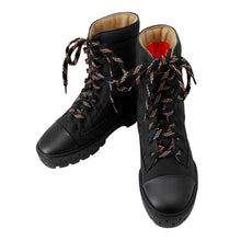 Load image into Gallery viewer, HERMES fresh ankle boots Black Quilted Parachute Fabric Calf Leather Size 36
