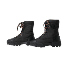 将图像加载到图库查看器中，HERMES fresh ankle boots Black Quilted Parachute Fabric Calf Leather Size 36
