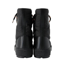 将图像加载到图库查看器中，HERMES fresh ankle boots Black Quilted Parachute Fabric Calf Leather Size 36
