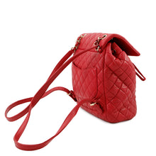 将图像加载到图库查看器中，CHANEL Matelasse Backpack RedA91121 Lambskin
