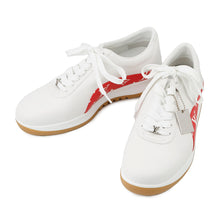 将图像加载到图库查看器中，LOUIS VUITTON ★Supreme Collaboration Sneakers White/Red Leather Size 6

