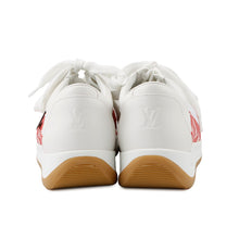 Load image into Gallery viewer, LOUIS VUITTON Supreme Collaboration Sneakers White/Red Leather Size 6

