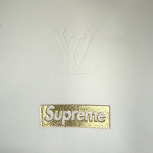 Load image into Gallery viewer, LOUIS VUITTON Supreme Collaboration Sneakers White/Red Leather Size 6

