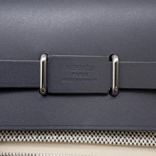 Load image into Gallery viewer, HERMES Herbag zip Ardoise/Ecru Toile H Vache Hunter Leather Size Mini
