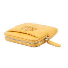 Load image into Gallery viewer, CHANEL ★CHANEL19 Coin purse YellowAP2086 Lambskin
