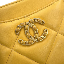 Load image into Gallery viewer, CHANEL ★CHANEL19 Coin purse YellowAP2086 Lambskin
