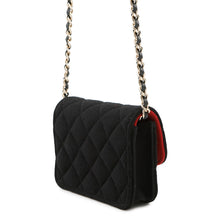 将图像加载到图库查看器中，CHANEL Matelasse ChainShoulder Black Jersey Leather Size Mini mini
