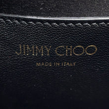 将图像加载到图库查看器中，JIMMY CHOO ChainShoulder Black Leather
