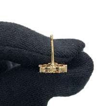 Load image into Gallery viewer, CHANEL CC Logo Rhinestone Earrings GoldABC823 Gold Plated Rhinestone
