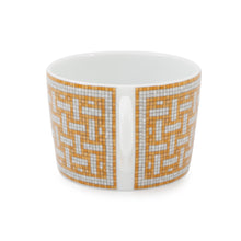 将图像加载到图库查看器中，HERMES Mosaique24 Teacup &amp; Saucer Set of 2 White/Gold Porcelain
