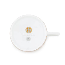 将图像加载到图库查看器中，HERMES Mosaique24 Teacup &amp; Saucer Set of 2 White/Gold Porcelain
