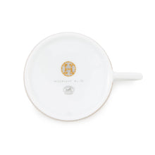 将图像加载到图库查看器中，HERMES Mosaique24 Teacup &amp; Saucer Set of 2 White/Gold Porcelain
