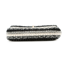 Load image into Gallery viewer, CHANEL Matelasse WChainShoulder Bag White/Black Tweed Leather Size 25
