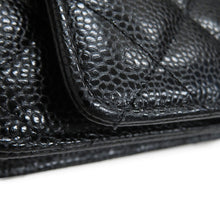 将图像加载到图库查看器中，CHANEL Matelasse Classic Chain Wallet BlackAP0250 Caviar Leather
