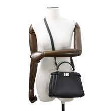 Load image into Gallery viewer, FENDI Peekaboo Selleria Black8BN244 Calf Leather Size Mini
