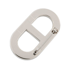 Load image into Gallery viewer, HERMES Chaine d&#39;Ancre Brooch Orange minyan Epsom Metal
