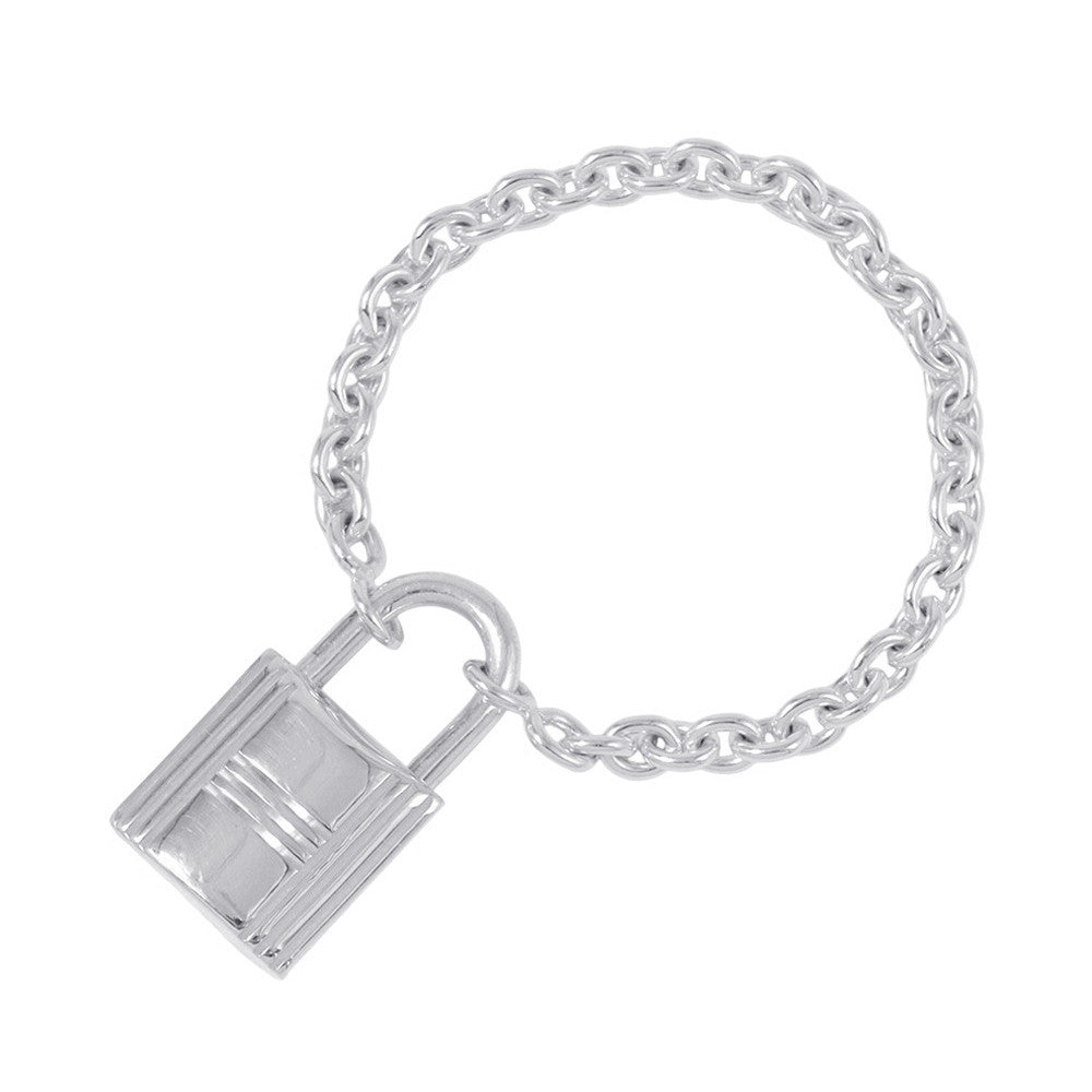 HERMES Cadena Bag Charm Silver SV925