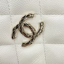 将图像加载到图库查看器中，CHANEL Metal Top Handle Bag WhiteAP4591 Caviar Leather
