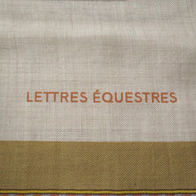 将图像加载到图库查看器中，HERMES Giant Square &quot;Letol Equestre&quot; Size 140 Natural/Beige/Rose Poudre Cashmere70% Silk30%

