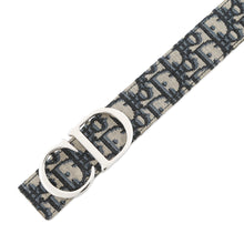 将图像加载到图库查看器中，Dior Oblique Reversible Belt Navy4800ZZYSE_H05E Canvas Leather
