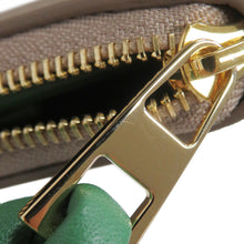 将图像加载到图库查看器中，LOEWE Zip coin purse Sand/Tropical GreenCEM1ZCPX02 Shiny Nappa Calf Leather
