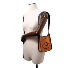 将图像加载到图库查看器中，HERMES Neo Evelyne Dune/Cassis/Caban Toile Officier Swift Leather Size TPM
